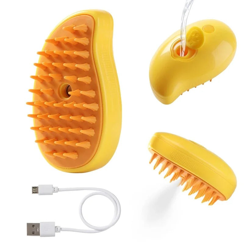 Cepillo de vapor para mascotas: Baño Express sem Estresse