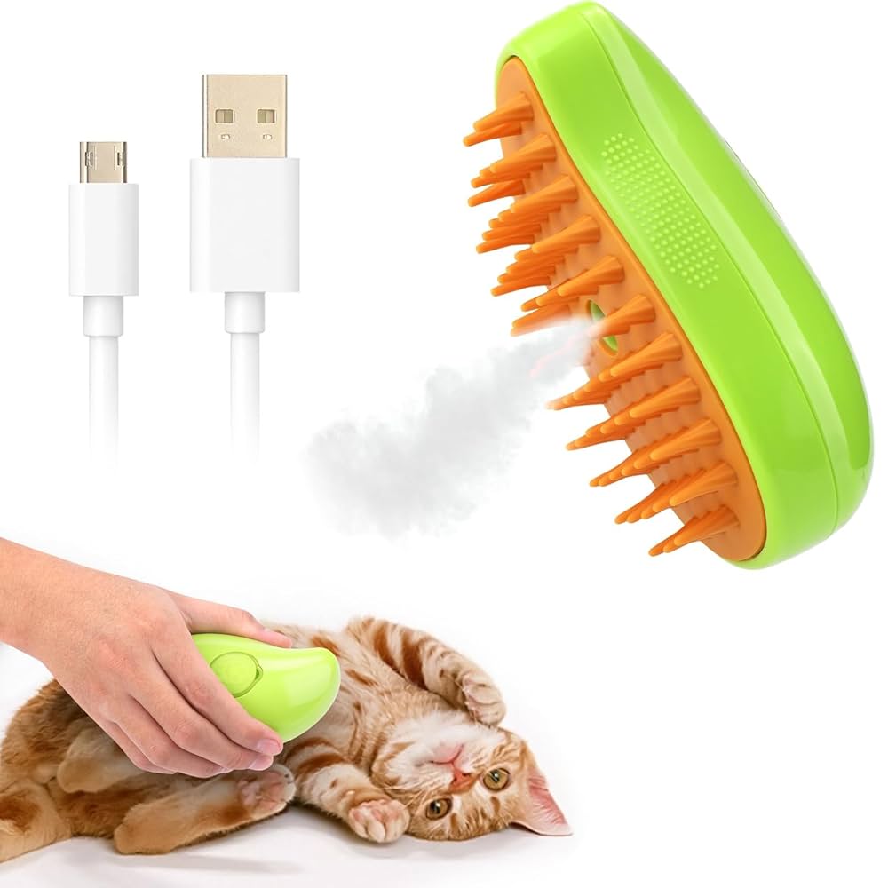 Cepillo de vapor para mascotas: Baño Express sem Estresse