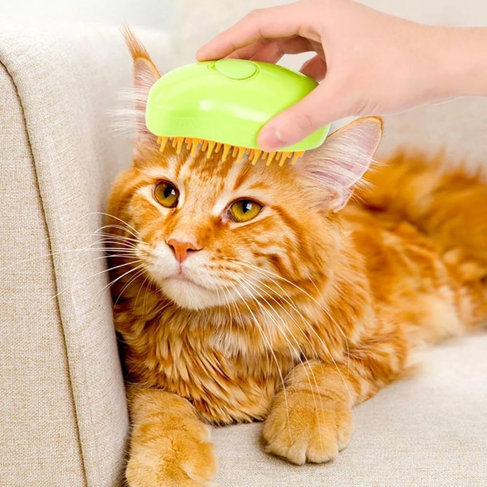 Cepillo de vapor para mascotas: Baño Express sem Estresse