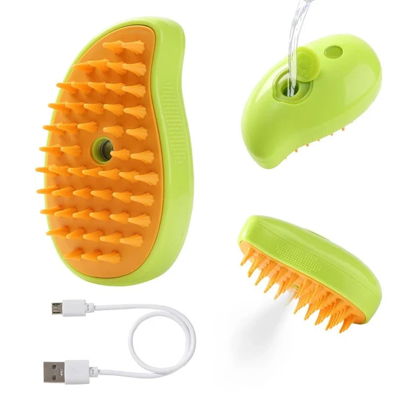 Cepillo de vapor para mascotas: Baño Express sem Estresse