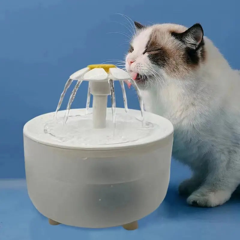 Bebedero eléctrico silencioso para gatos con filtro automático
