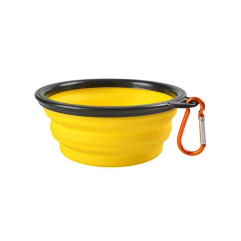 Comedero plegable de silicona para perros