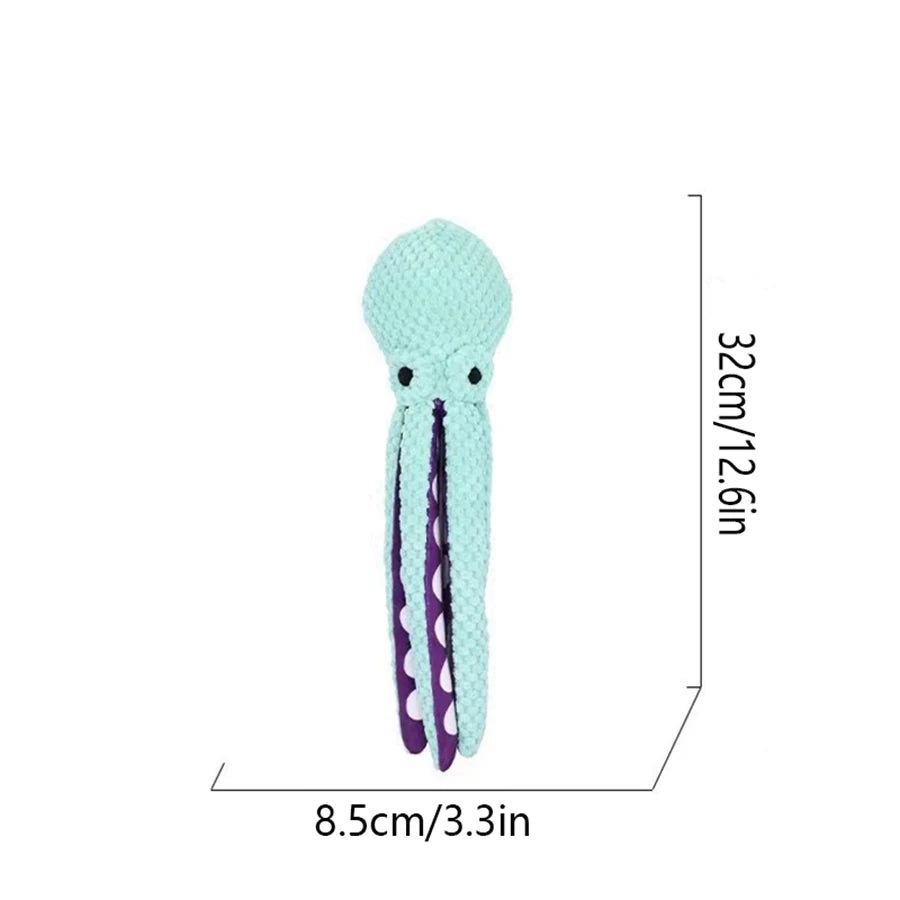 Juguete de pulpo de peluche para perro