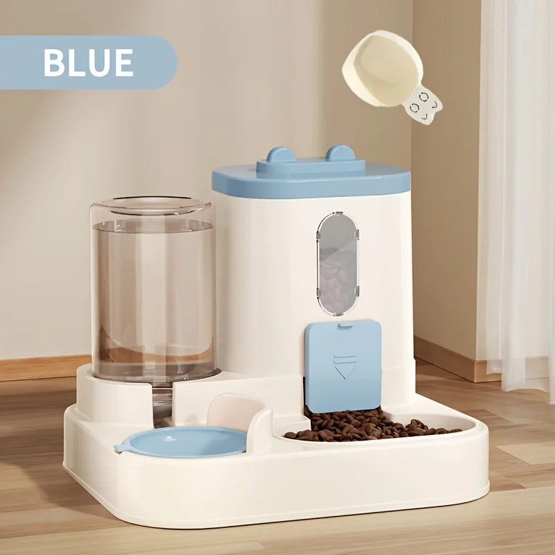 Dispensador de comida para gatos 2 en 1