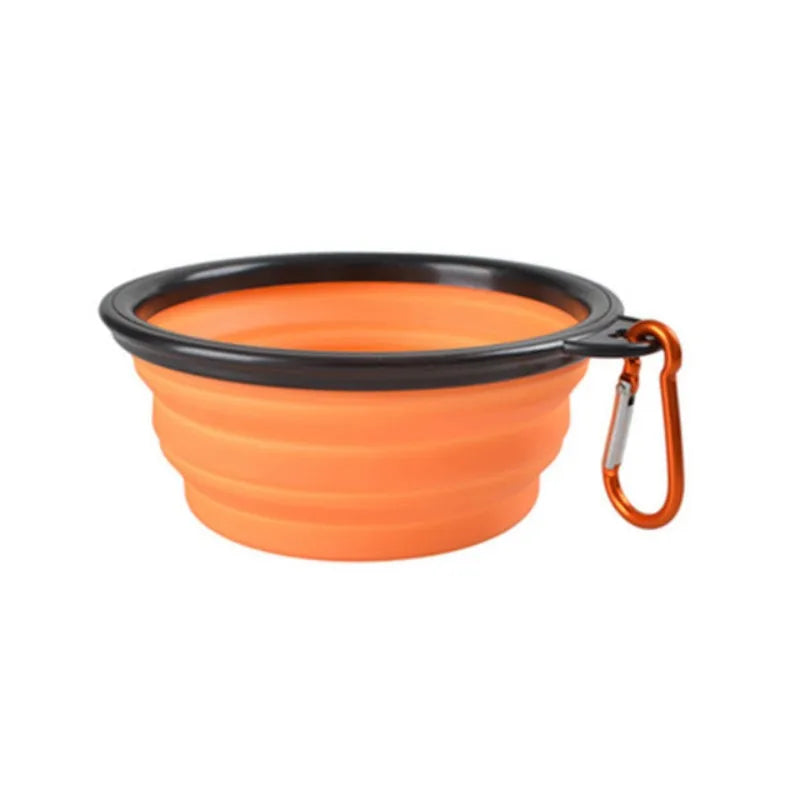 Comedero plegable de silicona para perros