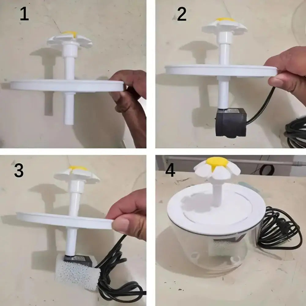 Bebedero eléctrico silencioso para gatos con filtro automático