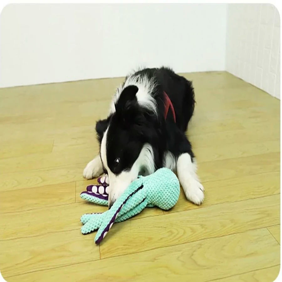 Juguete de pulpo de peluche para perro