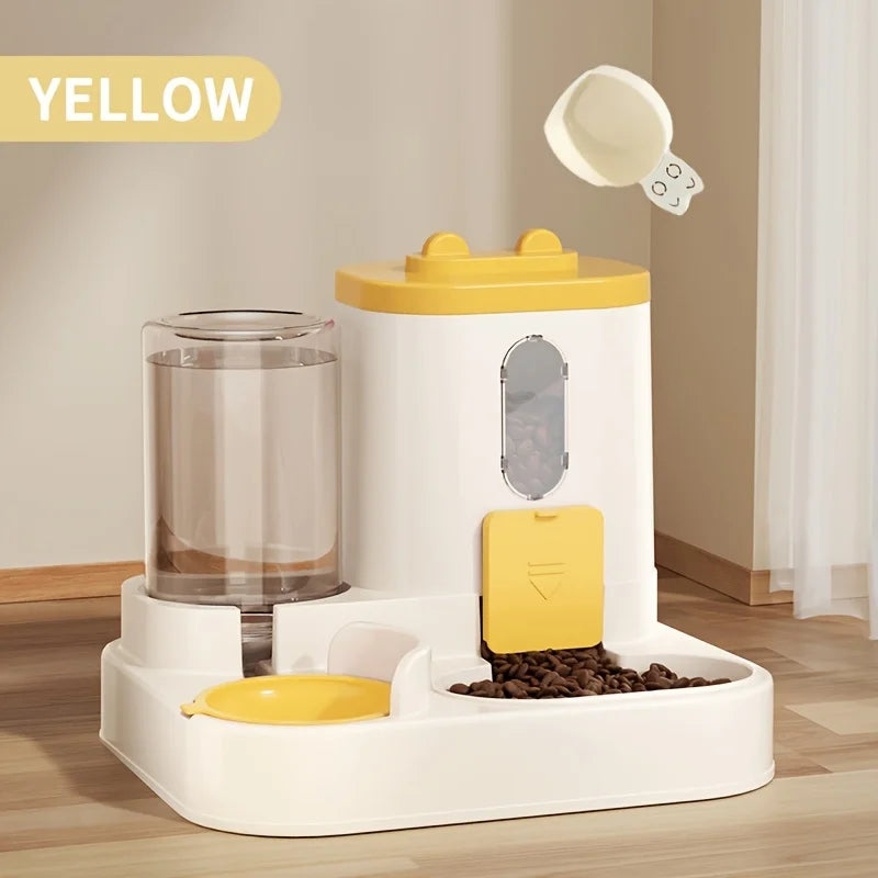 Dispensador de comida para gatos 2 en 1