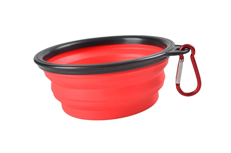 Comedero plegable de silicona para perros