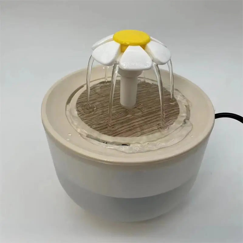 Bebedero eléctrico silencioso para gatos con filtro automático