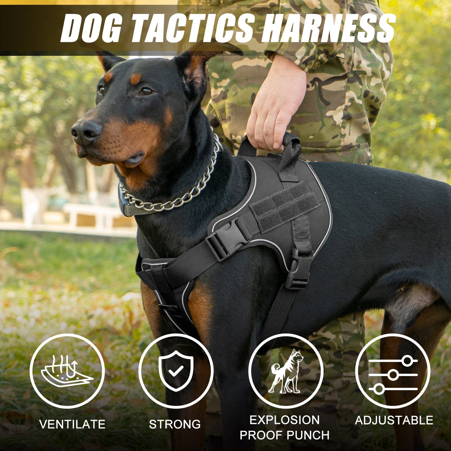 Arnés táctico para perros