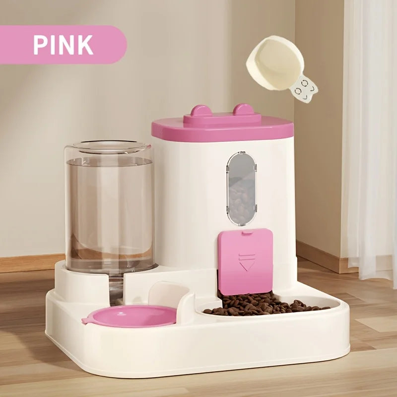 Dispensador de comida para gatos 2 en 1