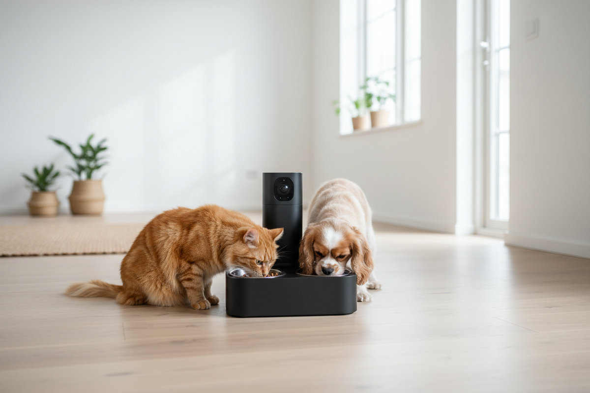 Petly Smart Automatic Pet Feeder with Camera and Timed Feeding for Dogs and Cats