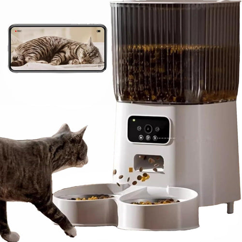 Automatic Pet Feeder with Camera & WiFi Food Dispenser | pet accessories | Petly store.