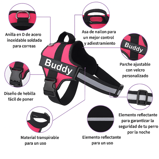 Arnés Personalizado y Ajustable para Perros