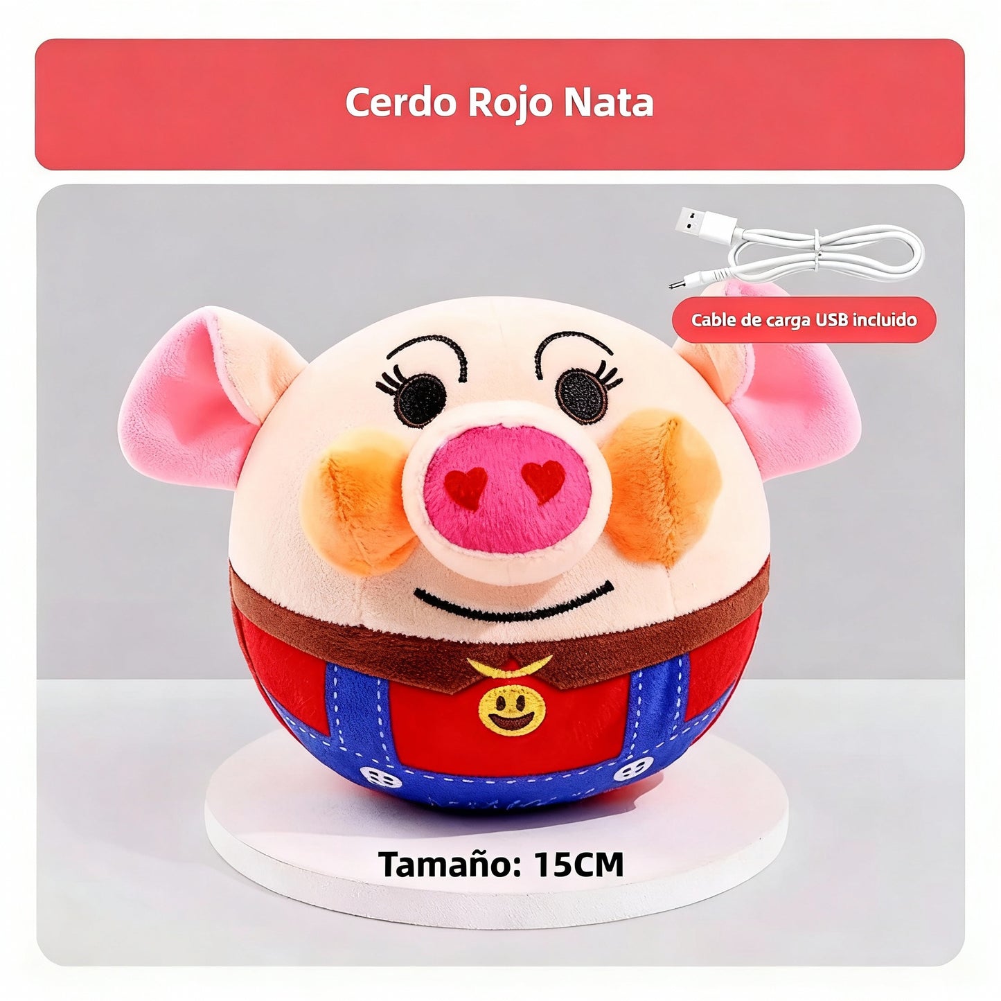 Pelota eléctrica de peluche