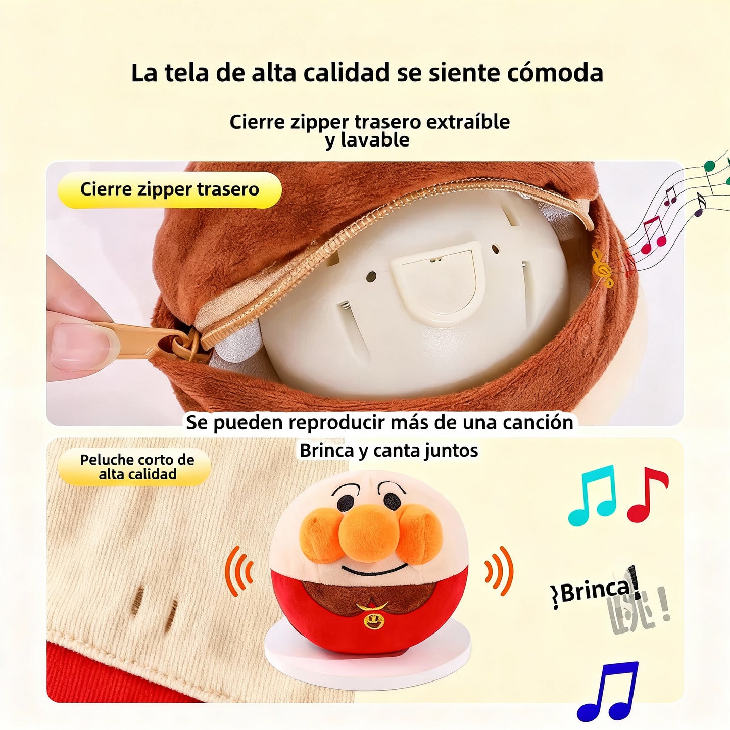 Pelota eléctrica de peluche