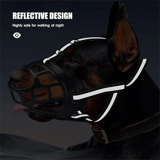 Protector bucal reflectante para perros