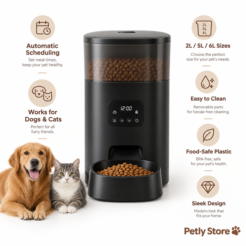 Pet Automatic Smart Feeder – Auto Dispenser for Dogs & Cats