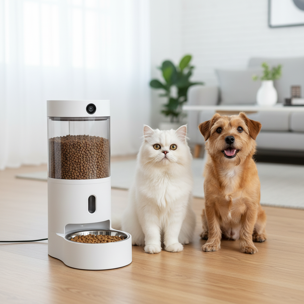 Automatic Pet Feeder with Camera and Timed Feeding – Smart Wi-Fi App Control for Dogs & Cats | pet accessories | Petly store.